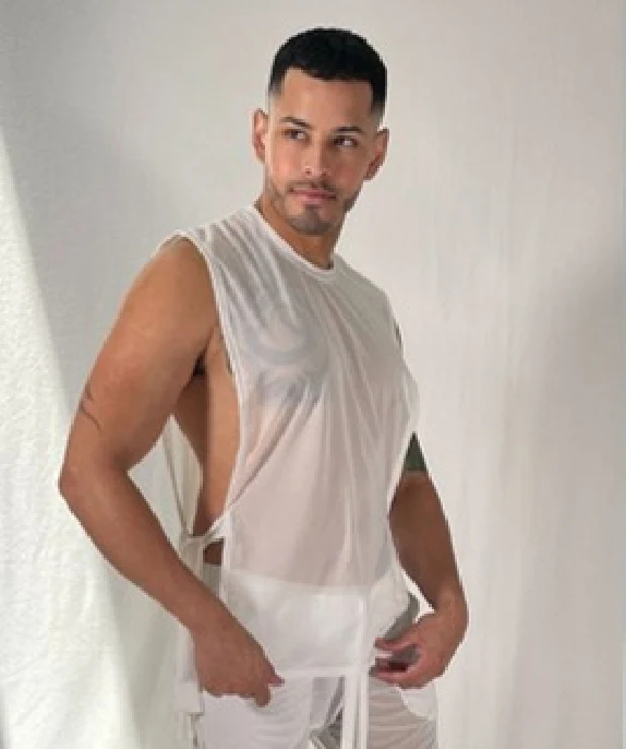 Sheer & Satin Cruise Top in Porcelain